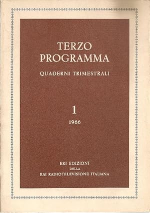 Terzo Programma. N. 1, 1966