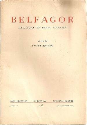 Belfagor. Novembre 1951