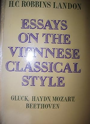 Imagen del vendedor de Essays on the Viennese Classical Style a la venta por Wild Apricot Enterprises