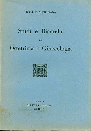 Bild des Verkufers fr Studi e ricerche di ostetricia e ginecologia zum Verkauf von Studio Bibliografico Marini