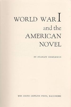 World War I and the American Novel