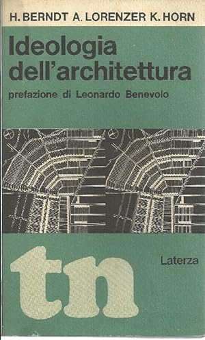Imagen del vendedor de Ideologia dell&#39;architettura a la venta por Studio Bibliografico Marini