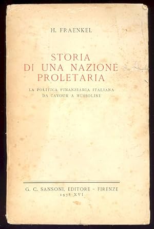 Bild des Verkufers fr Storia di una nazione proletaria zum Verkauf von Studio Bibliografico Marini