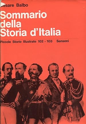 Bild des Verkufers fr Sommario della Storia d'Italia zum Verkauf von Studio Bibliografico Marini