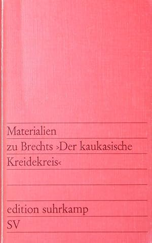Bild des Verkufers fr Materialien zu Brechts "Der kaukasische Kreidekreis". zum Verkauf von Antiquariat Bookfarm
