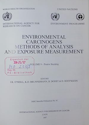 Image du vendeur pour Environmental carcinogens: selected methods of analysis. mis en vente par Antiquariat Bookfarm