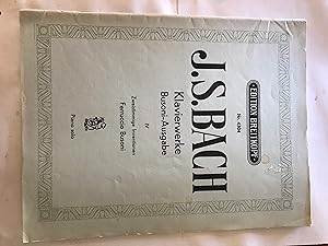 Imagen del vendedor de Klavierwerke, Busoni Ausgabe, Band IV: Zweistimmige Inventionen Br. 4304 a la venta por H&G Antiquarian Books