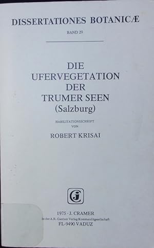 Seller image for Die Ufervegetation der Trumer Seen (Salzburg). for sale by Antiquariat Bookfarm