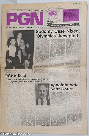 Immagine del venditore per PGN: Philadelphia Gay News; vol. 10, #51, Oct. 24-31, 1986: Sodomy Case Nixed, 'Olympics' Accepted venduto da Bolerium Books Inc.