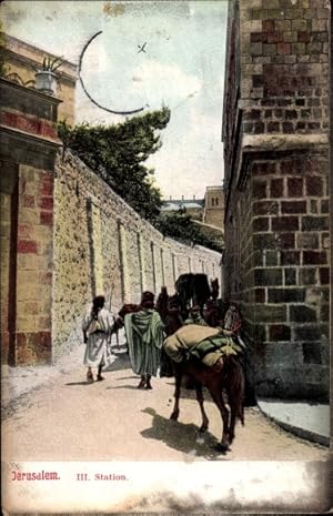 Seller image for Ansichtskarte / Postkarte Jerusalem Israel, III. Station for sale by akpool.de - akpool GmbH