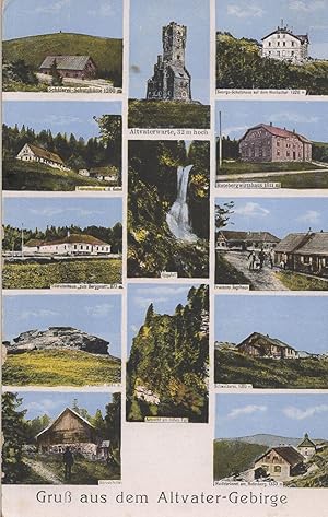 Hrub Jesen?k Czech Alvater Gebirge Mountain Range Old Postcard