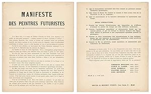 Manifeste des Peintres Futuristes .