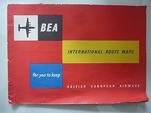 BEA British European Airways INTERNATIONAL ROUTE MAPS