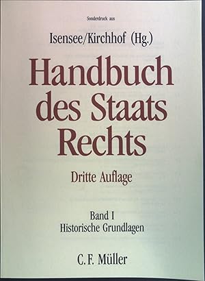 Imagen del vendedor de Die Identitt Deutschlands vor und nach der Wiedervereinigung. - Sonderdruck aus Handbuch des Staats Rechts. 3. Auflage Band 3. a la venta por books4less (Versandantiquariat Petra Gros GmbH & Co. KG)