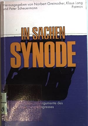 Imagen del vendedor de In Sachen Synode: Vorschlge und Argumente des Vorbereitungskongresses. a la venta por books4less (Versandantiquariat Petra Gros GmbH & Co. KG)