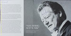 Imagen del vendedor de eigenhndig signierte Portraitseite. a la venta por Antiquariat Bebuquin (Alexander Zimmeck)