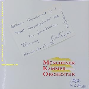 Bild des Verkufers fr signierte, datierte und lokalisierte Autogrammkarte. Mit dem MKO. zum Verkauf von Antiquariat Bebuquin (Alexander Zimmeck)