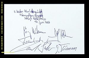 Bild des Verkufers fr eigenhndig signierte und datierte Autogrammkarte. zum Verkauf von Antiquariat Bebuquin (Alexander Zimmeck)