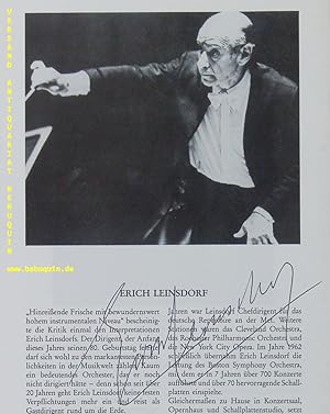 Bild des Verkufers fr Programmheft mit der eigenhndigen Signatur des Dirigenten neben seinem Bild. Mit dem Symphonieorchester des BR. zum Verkauf von Antiquariat Bebuquin (Alexander Zimmeck)