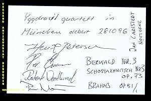 Image du vendeur pour eigenhndig von allen signierte und datierten Autogrammkarte: debut. mis en vente par Antiquariat Bebuquin (Alexander Zimmeck)