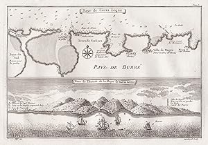 Bild des Verkufers fr "Baye de Sierra Leona / Veue de l'Entre de la Baye de Sierra Leona" - Sierra Leone bay Kste Africa map Karte Afrika zum Verkauf von Antiquariat Steffen Vlkel GmbH