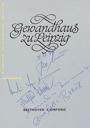 Bild des Verkufers fr eigenhndig von allen signiertes und datiertes Programmzettel. zum Verkauf von Antiquariat Bebuquin (Alexander Zimmeck)