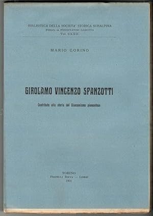 Girolamo Vincenzo Spanzotti. Contributo alla Storia del Giansenismo piemontese