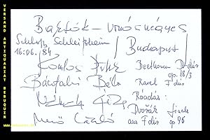 Imagen del vendedor de eigenhndig signierte und datierte Autogrammkarte. a la venta por Antiquariat Bebuquin (Alexander Zimmeck)