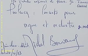 Bild des Verkufers fr eigenhndig signierte und datierte Autogrammkarte: Mit Orchestre national de France. Mnchen debut. zum Verkauf von Antiquariat Bebuquin (Alexander Zimmeck)