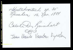 Image du vendeur pour eigenhndig von beiden signierte und datierte Autogrammkarte. mis en vente par Antiquariat Bebuquin (Alexander Zimmeck)