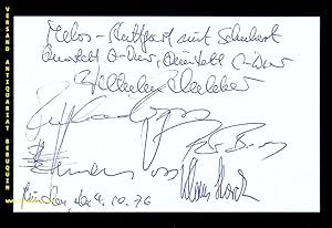 Image du vendeur pour eigenhndig signierte und datierte Autogrammkarte. mis en vente par Antiquariat Bebuquin (Alexander Zimmeck)
