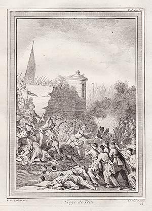 Seller image for Siege du Diu" - Diu Indien India Inde siege battle Schlacht for sale by Antiquariat Steffen Vlkel GmbH