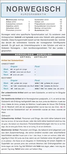 Bild des Verkufers fr Norwegisch - Kurzgrammatik. Die komplette Grammatik anschaulich und verstndlich dargestellt zum Verkauf von Smartbuy