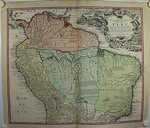 Tabula Americae Specialis Geographica Regni Peru, Brasiliae, Terrae Firmae & Reg. Amazonum.