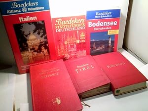 Konvolut bestehend aus 6 Bänden, zum Thema: Baedekers Reiseführer.