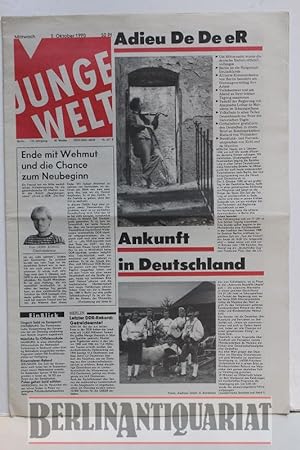 Bild des Verkufers fr Adieu De De eR. Ankunft in Deutschland. Vollstndige Original-Ausgabe vom Mittwoch, den 3. Oktober 1990. NEUWERTIG !!!!!!!! zum Verkauf von BerlinAntiquariat, Karl-Heinz Than