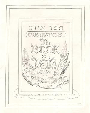 Bild des Verkufers fr Illustrations of the Book of Job. Title-page. zum Verkauf von John Windle Antiquarian Bookseller, ABAA