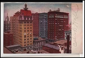 Image du vendeur pour cityscape postcard: Group of Sky Scrapers, St. Louis, Mo. mis en vente par Mobyville