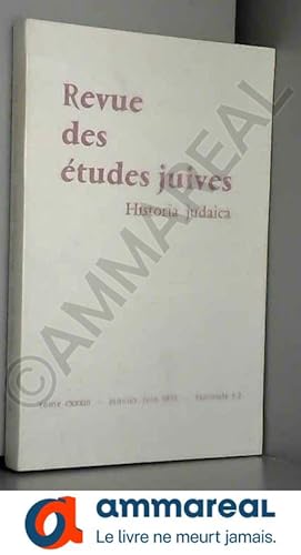 Bild des Verkufers fr REVUE DES ETUDES JUIVES. HISTORIA JUDAICA. TOME CXXXIX, AVRIL-DECEMBRE 1970, FASCICULE 2-3-4. EXTRAIT : QUELQUES RESULTATS RECENTS DES FOUIL zum Verkauf von Ammareal