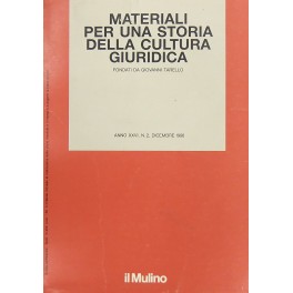 Bild des Verkufers fr Materiali per una storia della cultura giuridica raccolti da Giovanni Tarello. Vol. XXVI,1 - 1996 zum Verkauf von Libreria Antiquaria Giulio Cesare di Daniele Corradi