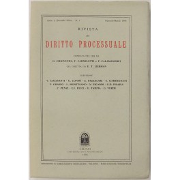 Bild des Verkufers fr Rivista di Diritto Processuale. Annata 1995. Diretta da: Francesco Carnelutti, Giuseppe Chiovenda, Piero Calamandrei, Enrico Tullio Liebman. Annata L (Seconda Serie) zum Verkauf von Libreria Antiquaria Giulio Cesare di Daniele Corradi