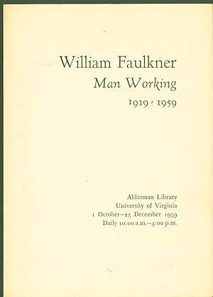 Seller image for William Faulkner 'Man Working' 1919-1959 (advertisement for exhibition) for sale by Eureka Books