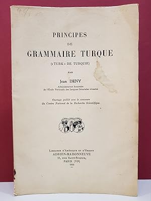 Principes de Grammaire Turque ("Turk" de Turquie)