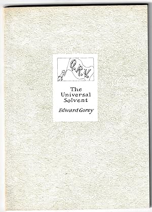 Seller image for Q.R.V. THE UNIVERSAL SOLVENT for sale by Waugh Books