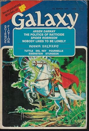 Immagine del venditore per GALAXY Science Fiction: March, Mar. 1975 ("Sign of the Unicorn") venduto da Books from the Crypt