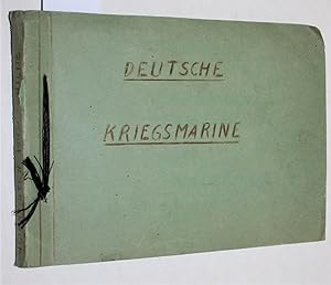 Deutsche Kriegsmarine. Privates Album mit 29 s/w und sechs etwas größeren farbigen Ansichtskarten...