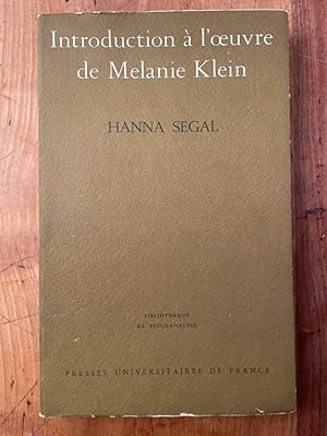 Seller image for Introduction  l'oeuvre de Mlanie Klein for sale by Librairie des Possibles