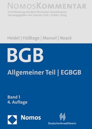 Seller image for Bürgerliches Gesetzbuch: Allgemeiner Teil - EGBGB: Band 1 for sale by AHA-BUCH