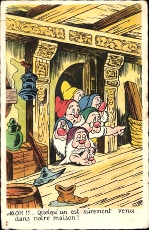 Bild des Verkufers fr Knstler Ansichtskarte / Postkarte Walt Disney, Schneewittchen und die sieben Zwerge, Snow White zum Verkauf von akpool GmbH