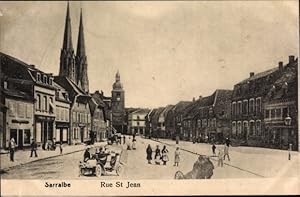 Ansichtskarte / Postkarte Saaralben Sarralbe Lothringen Moselle, Rue St Jean